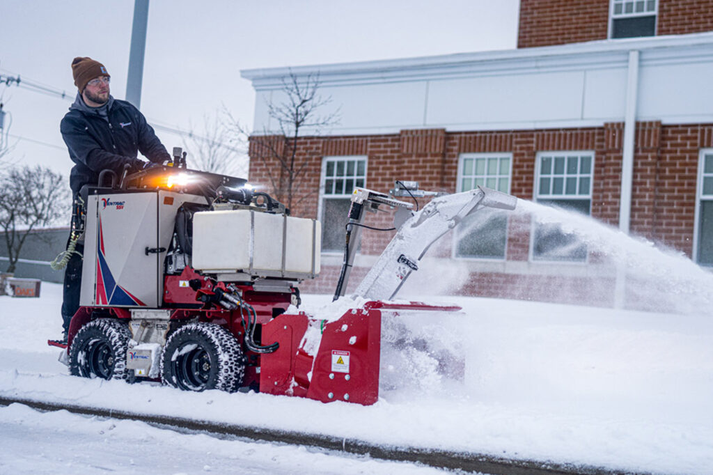 Ventrac Sidewalk Snow Management